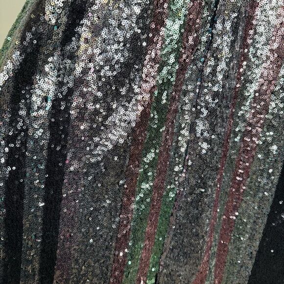 Badgley Mischka Multi Sequin Striped Dress ♥️ - Picture 6 of 10